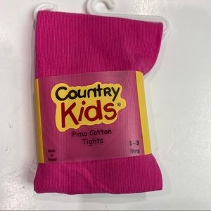 💲Country Kids girls Pima cotton tights 1-3 years
